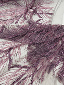 Palm Beaded Damask Design Fabric| New Creations Fabric & Foam Inc. - New Creations Fabric & Foam Inc