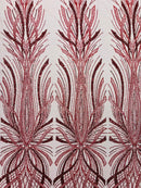 Palm Beaded Damask Design Fabric| New Creations Fabric & Foam Inc. - New Creations Fabric & Foam Inc