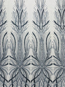 Palm Beaded Damask Design Fabric| New Creations Fabric & Foam Inc. - New Creations Fabric & Foam Inc