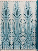 Palm Beaded Damask Design Fabric| New Creations Fabric & Foam Inc. - New Creations Fabric & Foam Inc