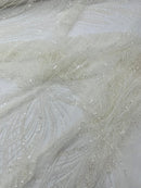 Palm Beaded Damask Design Fabric| New Creations Fabric & Foam Inc. - New Creations Fabric & Foam Inc