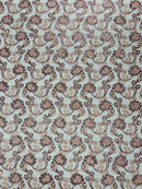 PAMELA FLORAL EMBRIDERY LACE (By The Yard) - New Creations Fabric & Foam Inc