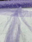 Pearl Glitter Studded Mesh Fabric| New Creations Fabric & Foam Inc. - New Creations Fabric & Foam Inc