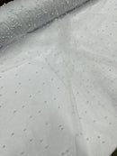 Pearl Glitter Studded Mesh Fabric| New Creations Fabric & Foam Inc. - New Creations Fabric & Foam Inc
