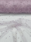 Pearl Glitter Studded Mesh Fabric| New Creations Fabric & Foam Inc. - New Creations Fabric & Foam Inc