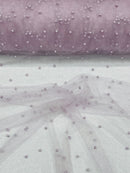 Pearl Glitter Studded Mesh Fabric| New Creations Fabric & Foam Inc. - New Creations Fabric & Foam Inc