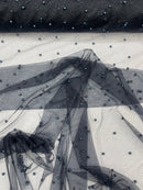 Pearl Glitter Studded Mesh Fabric| New Creations Fabric & Foam Inc. - New Creations Fabric & Foam Inc