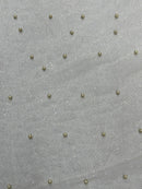 Pearl Glitter Studded Mesh Fabric| New Creations Fabric & Foam Inc. - New Creations Fabric & Foam Inc