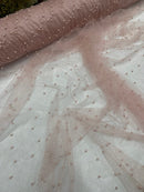 Pearl Glitter Studded Mesh Fabric| New Creations Fabric & Foam Inc. - New Creations Fabric & Foam Inc