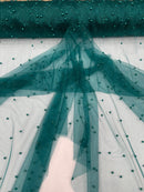 Pearl Glitter Studded Mesh Fabric| New Creations Fabric & Foam Inc. - New Creations Fabric & Foam Inc