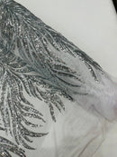 Phoenix Sequin Feather Fabric 54” Wide| New Creations Fabric & Foam Inc. - New Creations Fabric & Foam Inc