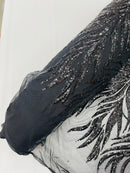 Phoenix Sequin Feather Fabric 54” Wide| New Creations Fabric & Foam Inc. - New Creations Fabric & Foam Inc