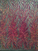 Phoenix Sequin Feather Fabric 54” Wide| New Creations Fabric & Foam Inc. - New Creations Fabric & Foam Inc