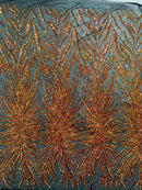 Phoenix Sequin Feather Fabric 54” Wide| New Creations Fabric & Foam Inc. - New Creations Fabric & Foam Inc