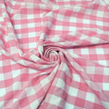 58/59" Wide 100% Polyester Poplin Gingham Checkered Fabric By The Yard