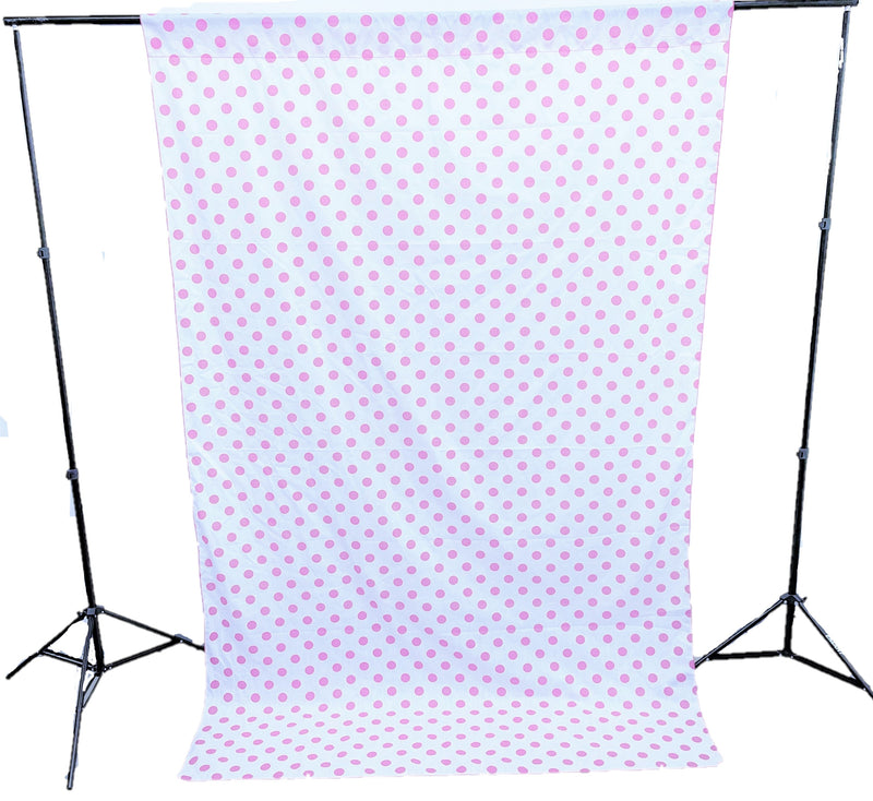 58" Wide x 120" High, Poly Cotton Polka Dot Decorative Backdrop Drape Curtain Divider, 1 Panel