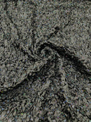 Pleated Stretch Satin Ruffle lace Trim With Hologram Sequin/24" Wide| New Creations Fabric & Foam Inc. - New Creations Fabric & Foam Inc