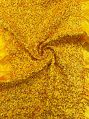 Pleated Stretch Satin Ruffle lace Trim With Hologram Sequin/24" Wide| New Creations Fabric & Foam Inc. - New Creations Fabric & Foam Inc