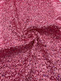 Pleated Stretch Satin Ruffle lace Trim With Hologram Sequin/24" Wide| New Creations Fabric & Foam Inc. - New Creations Fabric & Foam Inc