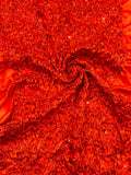 Pleated Stretch Satin Ruffle lace Trim With Hologram Sequin/24" Wide| New Creations Fabric & Foam Inc. - New Creations Fabric & Foam Inc