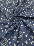 Poly Cotton Bandanna Print Fabric,58/59" Wide, Good for Face Mask Covers. - New Creations Fabric & Foam Inc