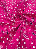 Poly Cotton Bandanna Print Fabric,58/59" Wide, Good for Face Mask Covers. - New Creations Fabric & Foam Inc