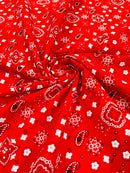 Poly Cotton Bandanna Print Fabric,58/59" Wide, Good for Face Mask Covers. - New Creations Fabric & Foam Inc