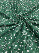Poly Cotton Bandanna Print Fabric,58/59" Wide, Good for Face Mask Covers. - New Creations Fabric & Foam Inc