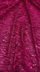 Vegas Beaded Sequin Stretch Mesh Fabric (By The Yard)