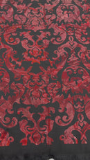 HOLOGRAPHIC DAMASK NYLON SPANDEX FABRIC (By The Yard)