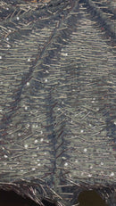 Vegas Beaded Sequin Stretch Mesh Fabric (By The Yard)
