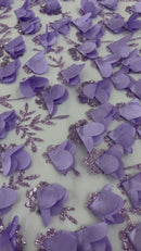 Satin 3D floral glitter sequin fabric/prom/wedding lace/costume/apparel.