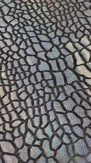 Dragon Skin Foil Stretch Velvet 58" Wide| New Creation Fabric & Foam Inc.