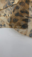 LEOPARD ANIMAL PRINT ON LIQUID ORGANZA FABRIC (By The Yard)