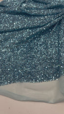 Chain Sequin 4 Way Stretch Mesh 54" Wide| New Creations Fabric & Foam Inc.