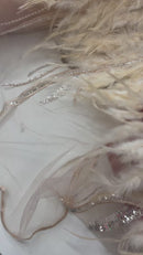 FANCY BEADED FEATHER LACE (By The Yard)