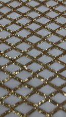 Luxury Diamond Design Mini Glitz Sequins On A Mesh Fabric