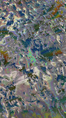 Splatter Foil Paint Metallic Print on a 4-way Stretch Tie Dye Nylon Spandex Tricot/Milliskin -Sold by the yard.