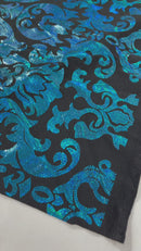 HOLOGRAPHIC DAMASK NYLON SPANDEX FABRIC (By The Yard)