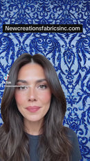 KING DAMASK SEQUIN STRETCH MESH FABRIC (By The Yard)