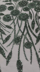 Luxury 3D Floral/Butterfly Beaded lace, by The Yard.