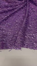 Vegas Beaded Sequin Stretch Mesh Fabric (By The Yard)