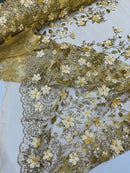 Princess Glitter 3d floral design fabric lace| New Creations Fabric & Foam Inc. - New Creations Fabric & Foam Inc