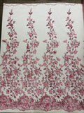 Princess Glitter 3d floral design fabric lace| New Creations Fabric & Foam Inc. - New Creations Fabric & Foam Inc