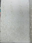 Princess Glitter 3d floral design fabric lace| New Creations Fabric & Foam Inc. - New Creations Fabric & Foam Inc