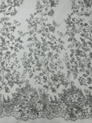Princess Glitter 3d floral design fabric lace| New Creations Fabric & Foam Inc. - New Creations Fabric & Foam Inc