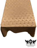 Rectangular Tablecloth Roses Jacquard Satin Overlay for Small Coffee Table Seamless. (60 Inches x 102 Inches) - New Creations Fabric & Foam Inc