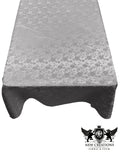 Rectangular Tablecloth Roses Jacquard Satin Overlay for Small Coffee Table Seamless. (60 Inches x 102 Inches) - New Creations Fabric & Foam Inc
