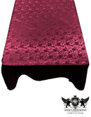 Rectangular Tablecloth Roses Jacquard Satin Overlay for Small Coffee Table Seamless. (60 Inches x 108 Inches) - New Creations Fabric & Foam Inc