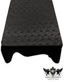 Rectangular Tablecloth Roses Jacquard Satin Overlay for Small Coffee Table Seamless. (60 Inches x 120 Inches) - New Creations Fabric & Foam Inc